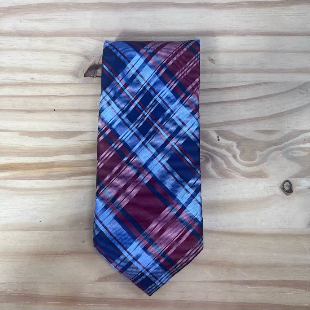 *2/$10* Chaps Blue and Red Plaid Silk Tie